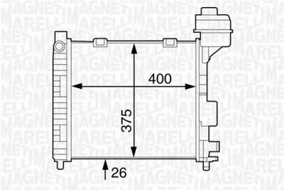 MAGNETI MARELLI 350213125500 -  Радиатор, охлаждение двигателя